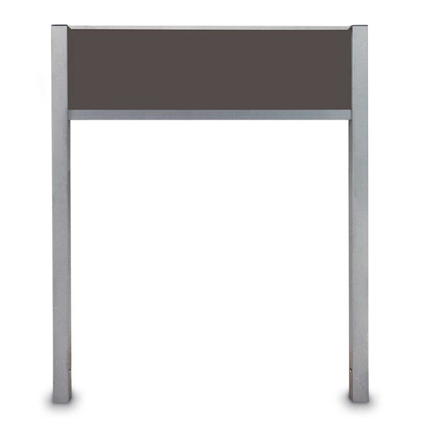 United Visual Products Corkboard, Single Door, Radius Frame, 24x36", Black/Black Rubber UV7001-BLACK-RUBBER - main